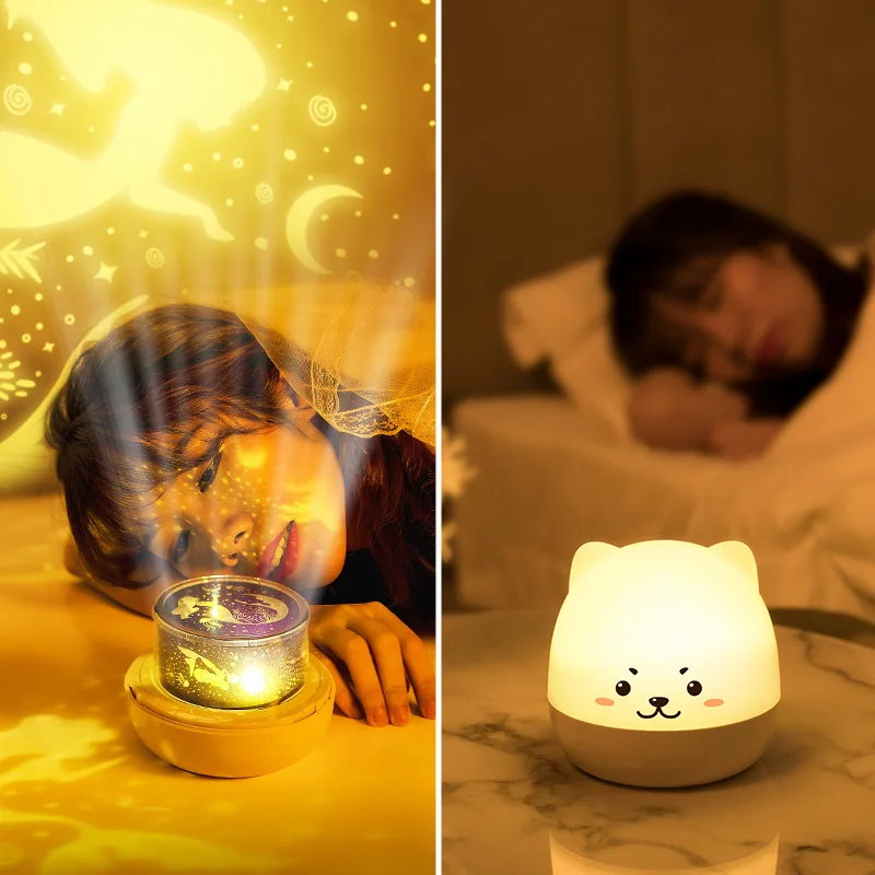 Colorful Romantic Projector Lamp On The Bedside Fairy Led Night Light