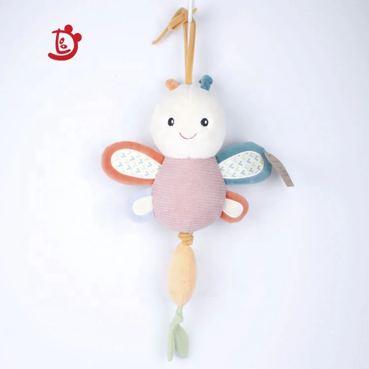 Newly designed crib hanging music rattle toy stroller hanging plush toy 0-12 months baby plush toy