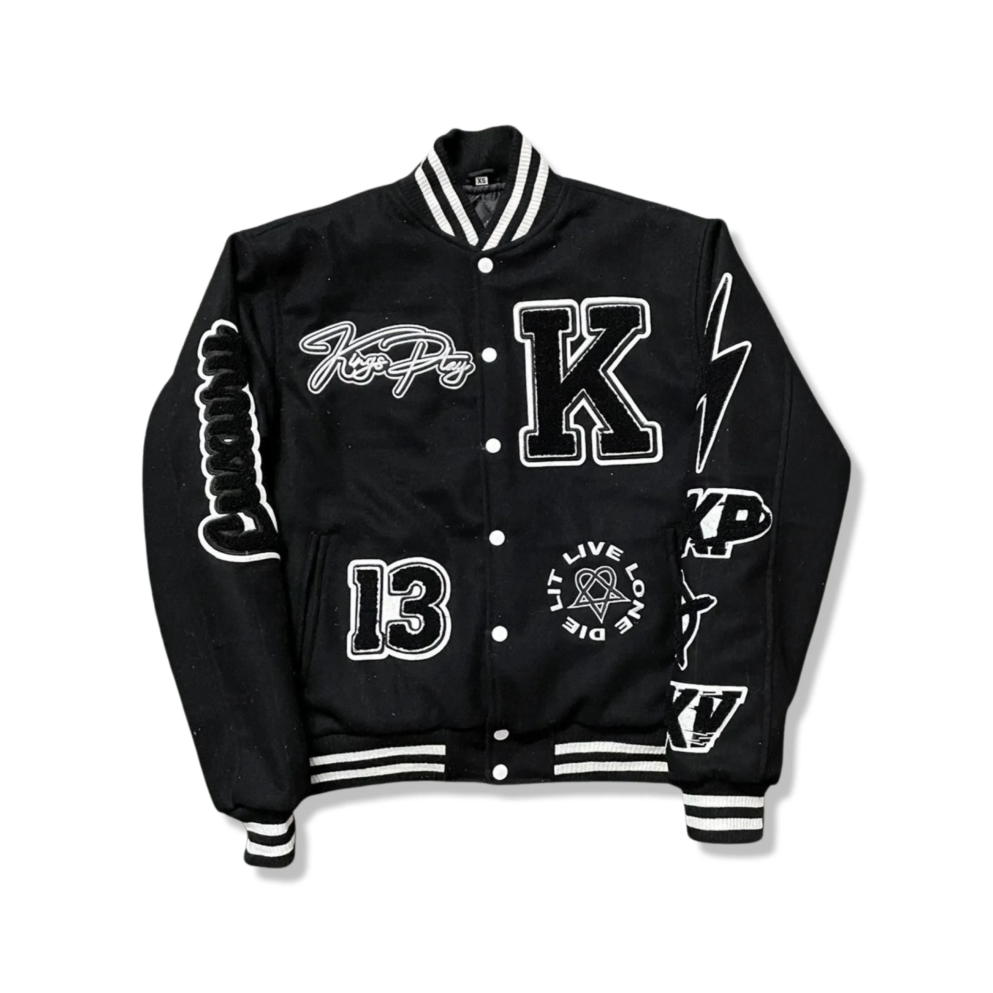 Custom varsity jacket unisex university pop chenille patches logo embroidery varsity