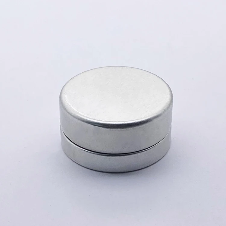  custom wholesale 2oz round cosmetic cream candy spice pill mint small black metal mini tin Box screw lid jar aluminum