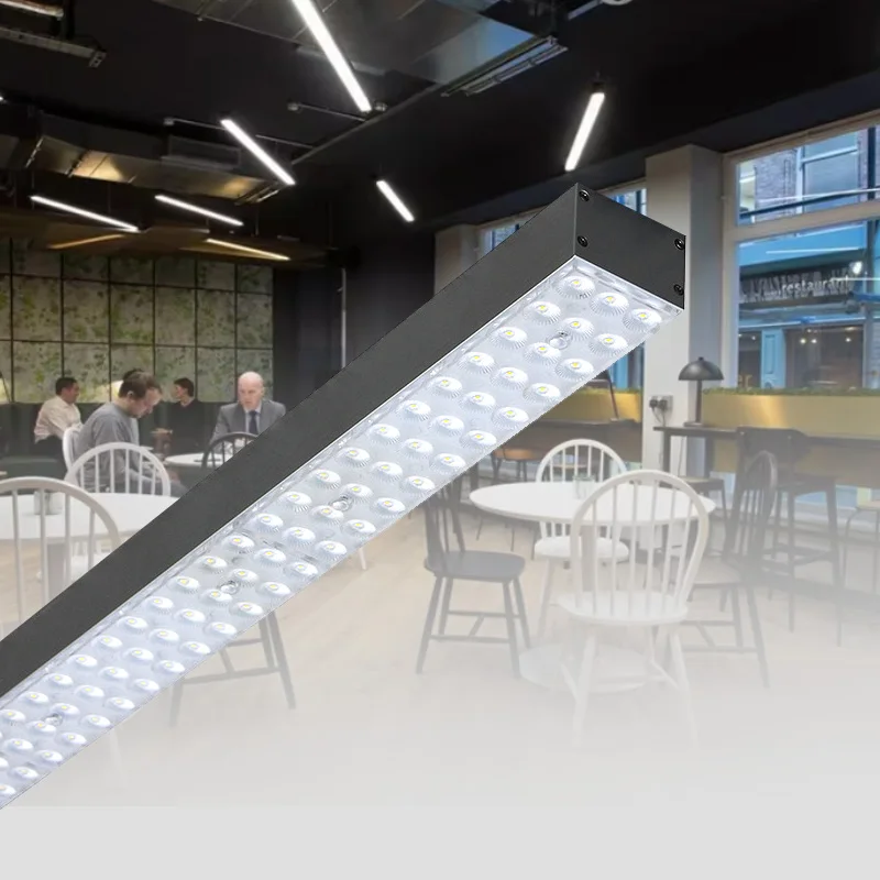Top quality customize high lumens suspended 40w led linear batten light suspend aluminum profiles led lighting office lightings