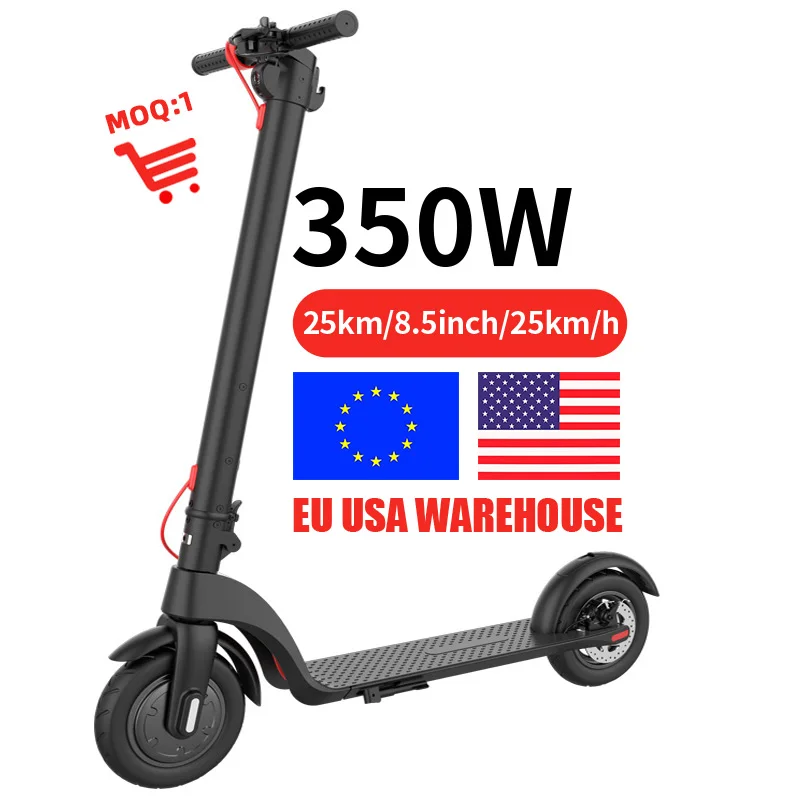 2024 Drop Ship EU US Warehouse Foldable Adult Eltrico Eletrische Trotinete Scutere Electrico E Electric Scooter X7 with Ce LED
