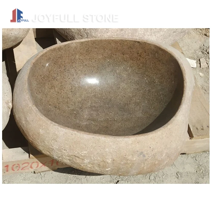 Натуральный речной камень ванная раковина речной камень чаша