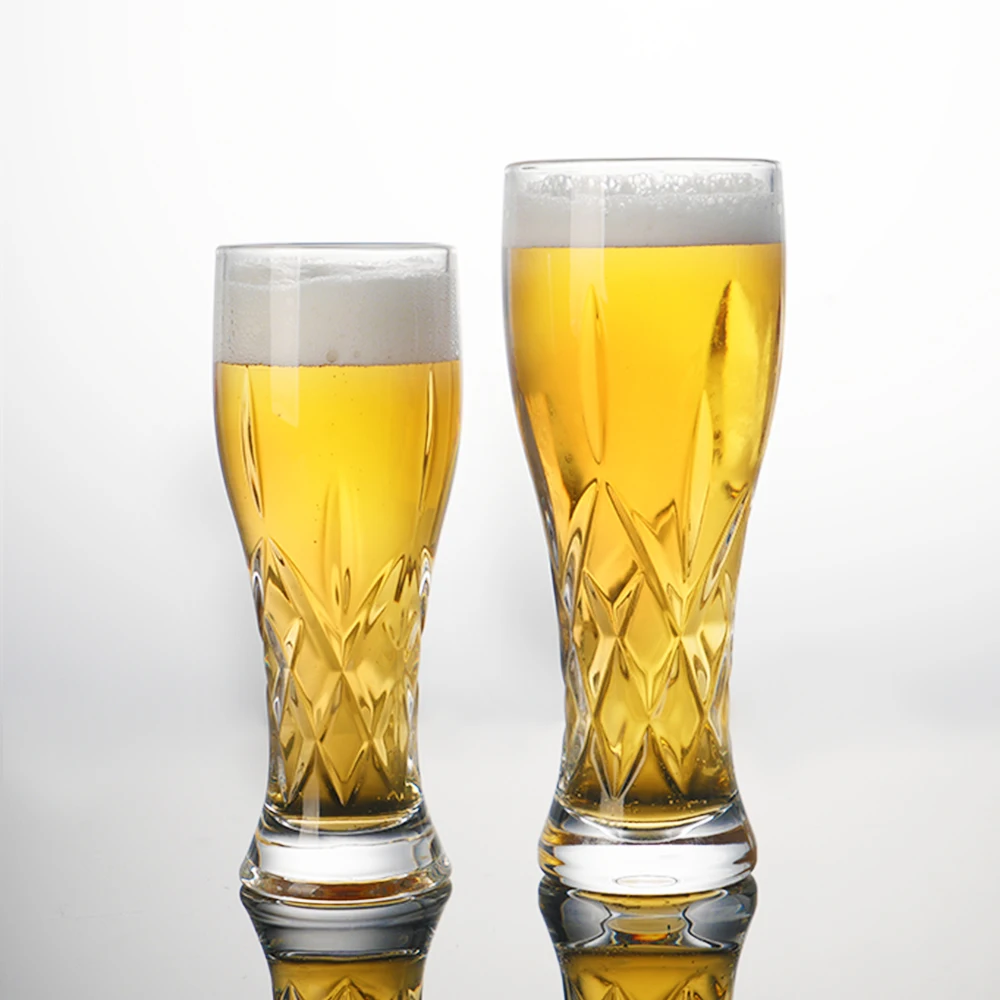 Sublimation Frosted 460ml 300ml Dishwasher Safe Classic Clear Pint Pilsner Beer Glasses Tulip Shaped for Bar Pub Wine Serving