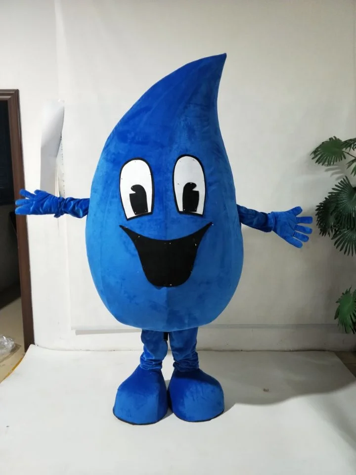 2019 Best selling soft plush water drop custom mascot costumes drip character mascot costumes for kids party