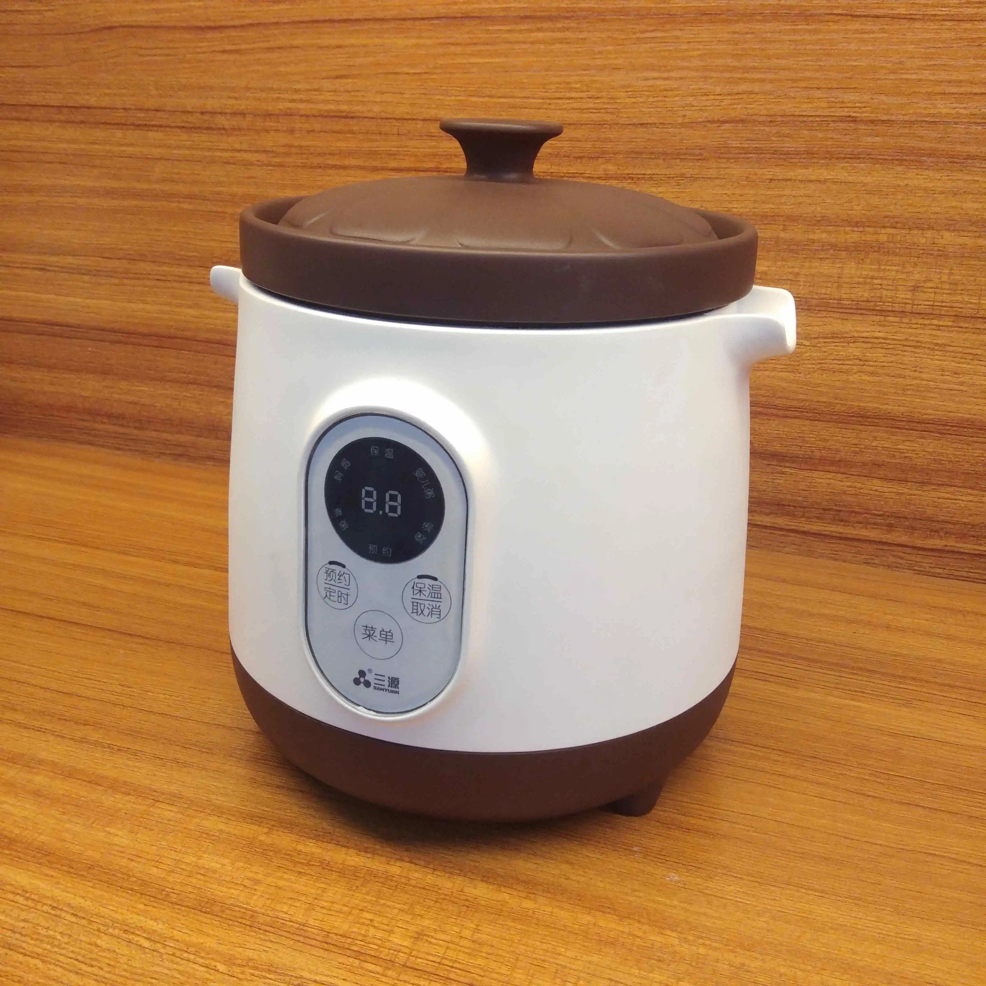 new design 5L white rice ceramic slow cooker soup pot stew slow cooker