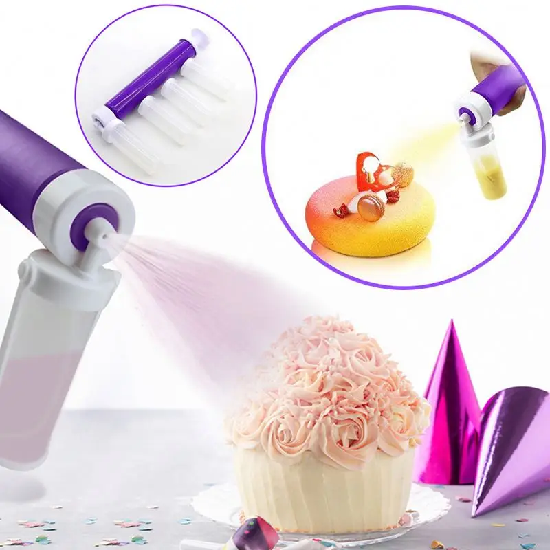 The Multi-purpose Pastry Sprayer Gives the Cake Colour Cake Decorator Manual Airbrush for cake