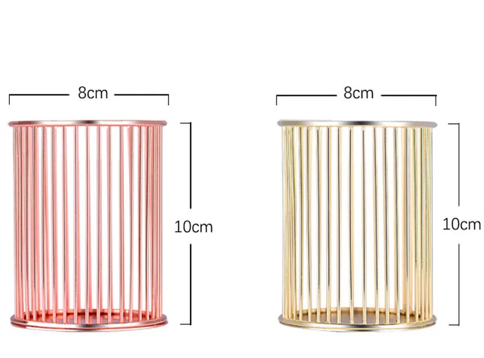 Desk Storage Waterfall Design Iron Simplicity Hollow Pen Holder