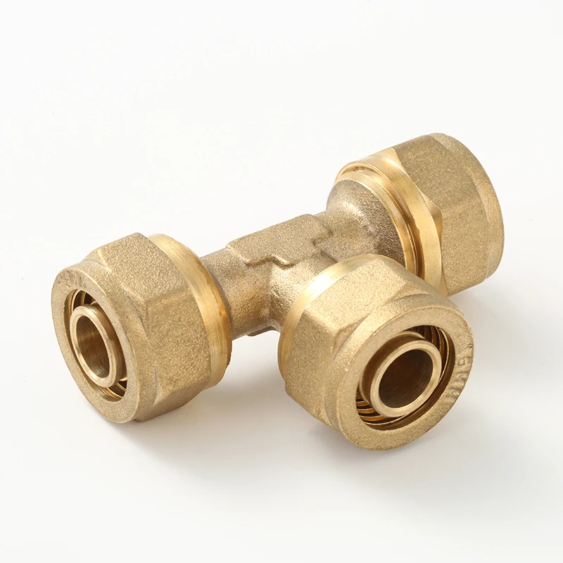 Factory supply  resistant Pex Brass Fitting pex pipe connection  PEX AL PIPE TEE FITTINGS connectors