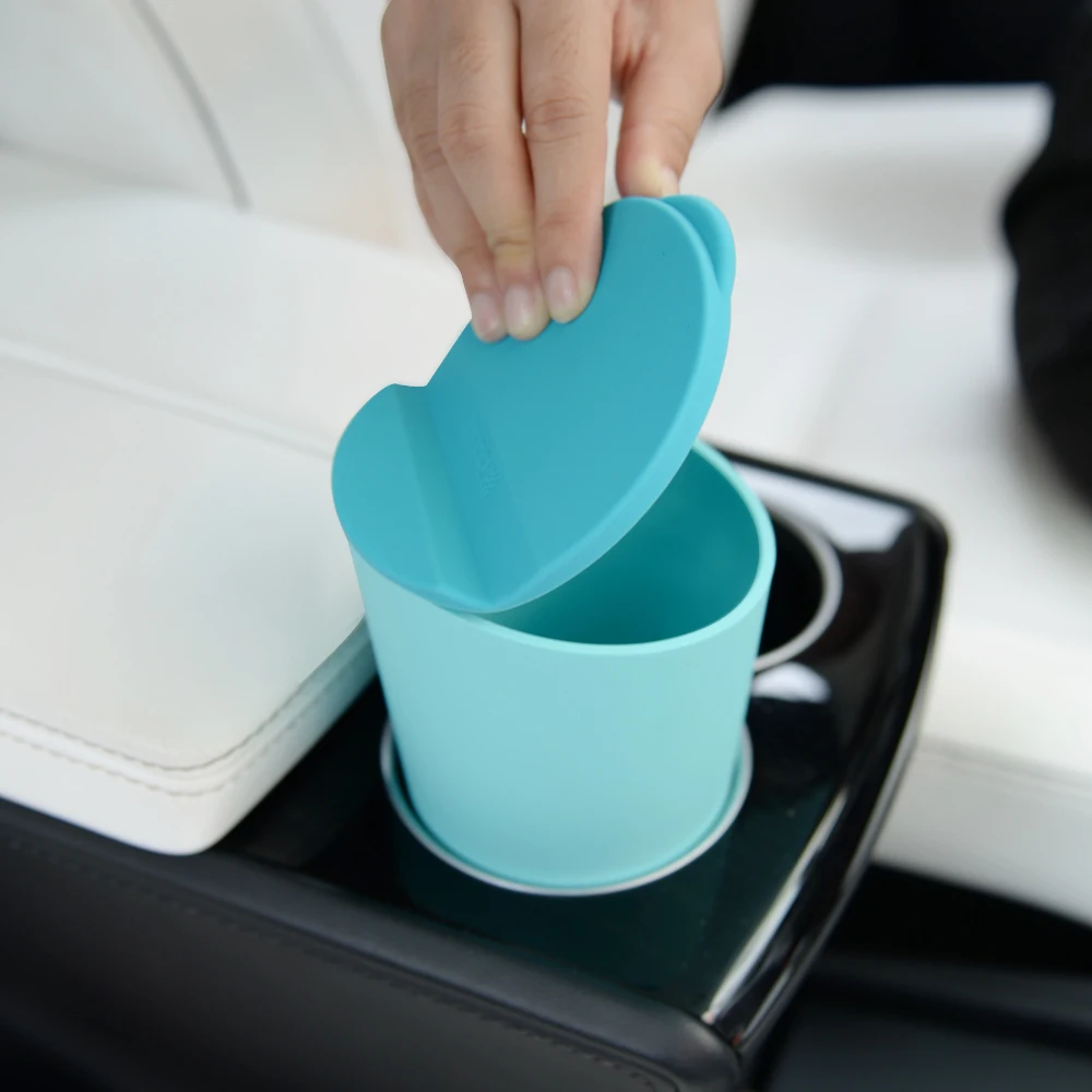 Car Trash Can With Lid Of 2021trash Bin Garbage For Center Console Portable Accessories