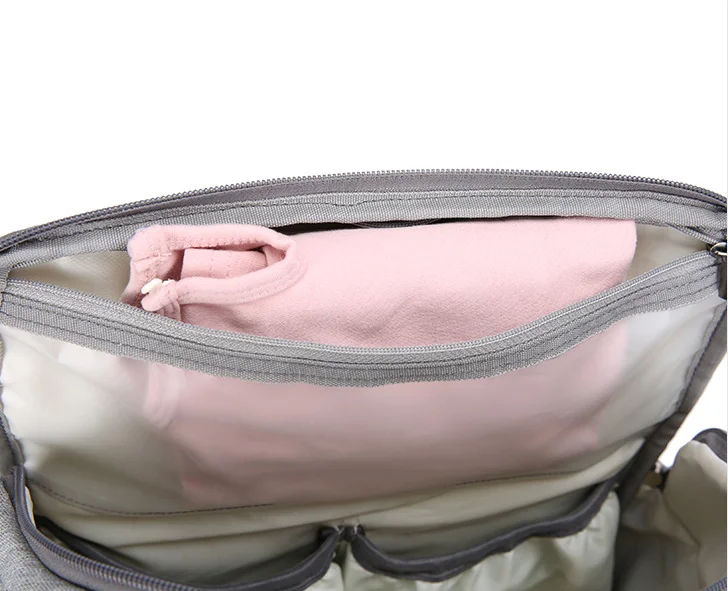 New Custom Logo Multifunctional Nylon Waterproof  Nappy Changing Bag Mummy Backpack Baby Diaper Bag