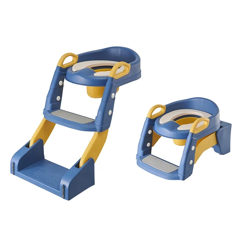 2 in 1 Portable Baby Toilet with Ladder Multi-functional Anti Slip Toddler Toilet Training