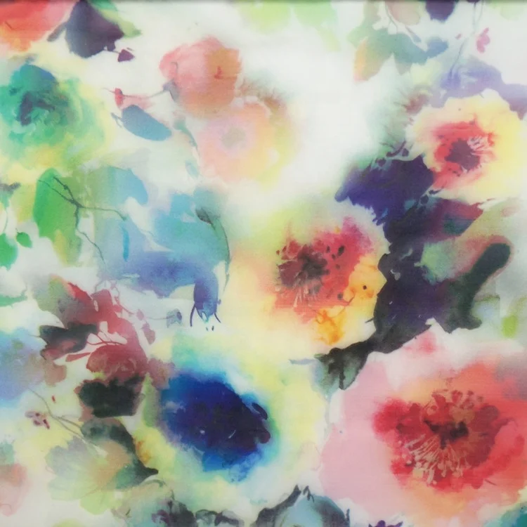 
Oil painting polyester hot selling printed custom print cotton digital fabric for dress 