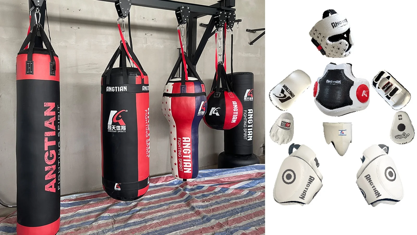High quality wall mount punching boxing bag slides boxing stand rail racks