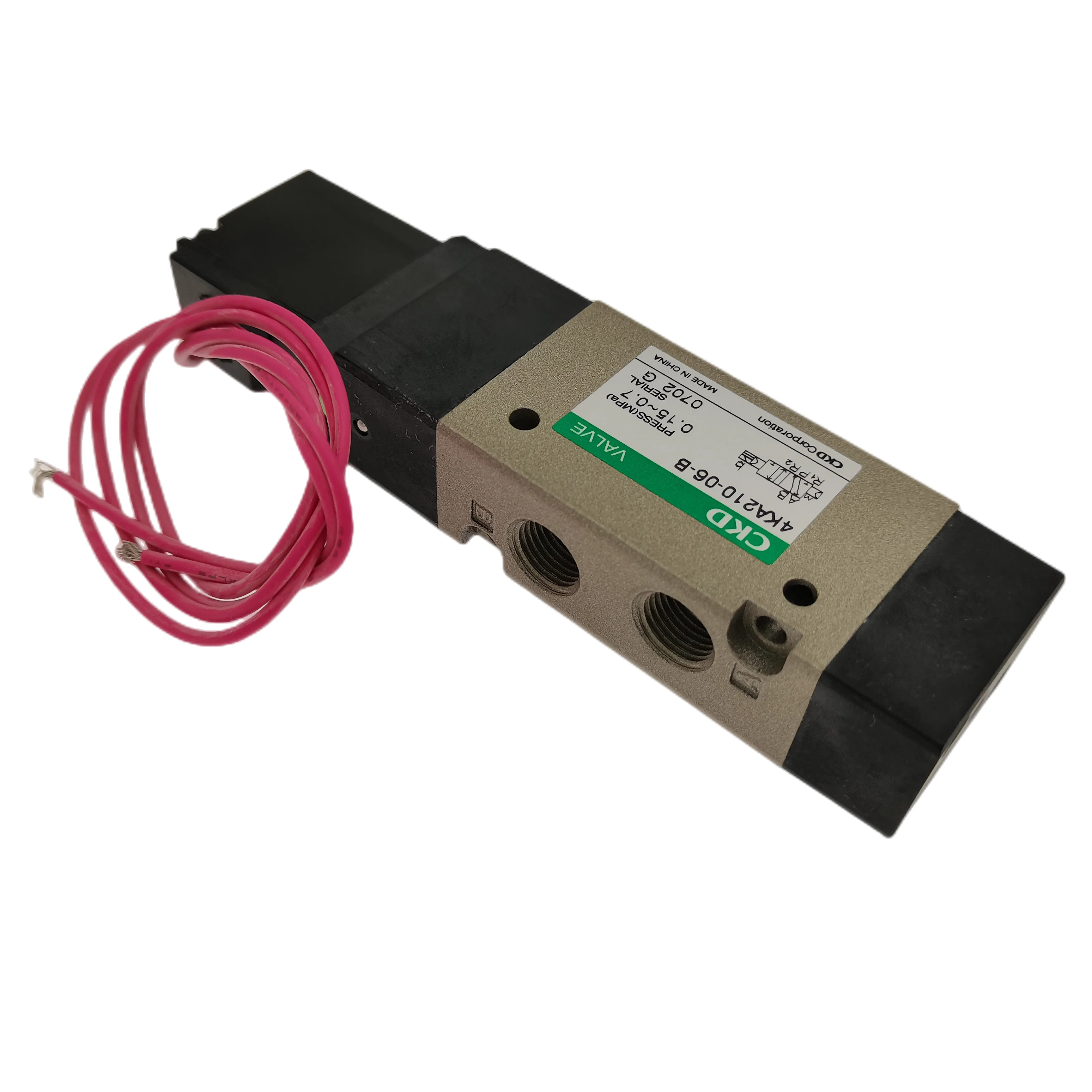 CKD Corp 4KA210-06-B-DC24V 24VDC, 1 Position, Single, Solenoid Valve AC220V