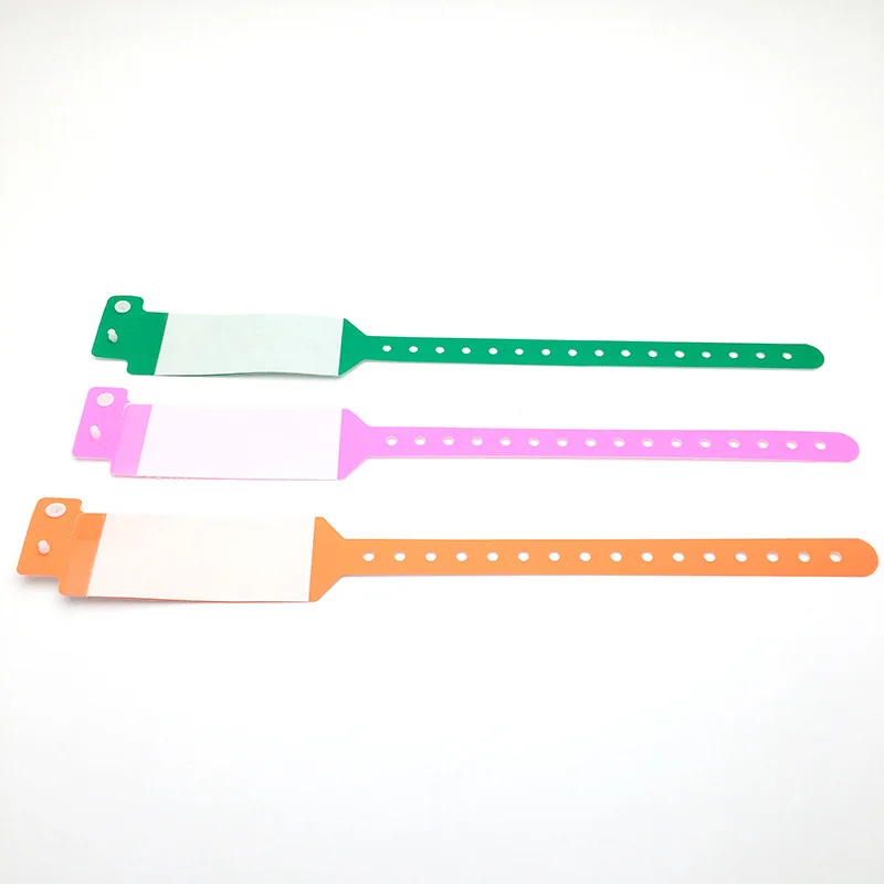 Different color disposable PVC waterproof writable customized surgical ID Bracelet for Patient Identification wristband