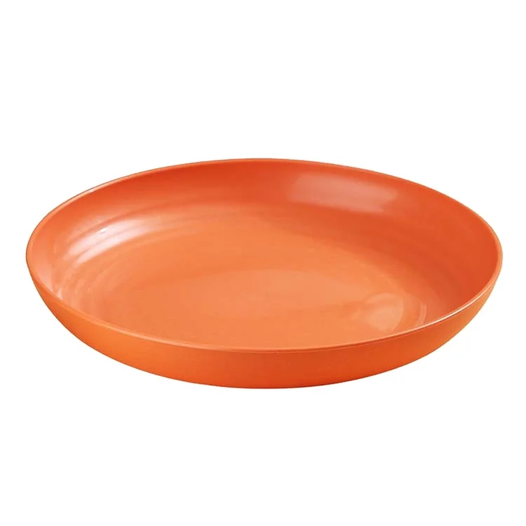 Plastic Plates, Lightweight Unbreakable Sturdy Wheat Straw Dinner Plates, Healthy Cereal Dishes Dishwasher & Microwave Safe