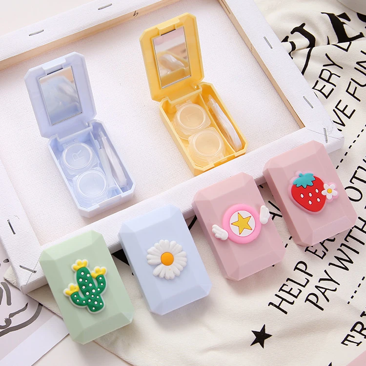 Cartoon Girl Contact Lens Case Qute Contact Lens Packaging Box