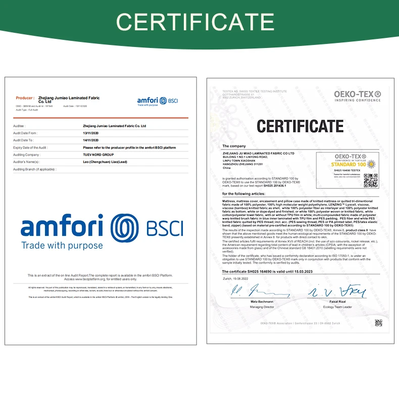 Hot Sale Premium Jacquard Fabric Printed Bamboo Mattress Protector Waterproof Mattress Cover for Queen King Sizes