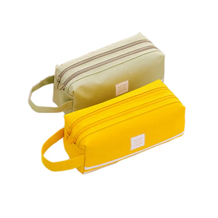 Factory Price Custom Printed Pencil Bags Pouch Canvas Leather Fabric Cases for Kids Boys Girls Gift