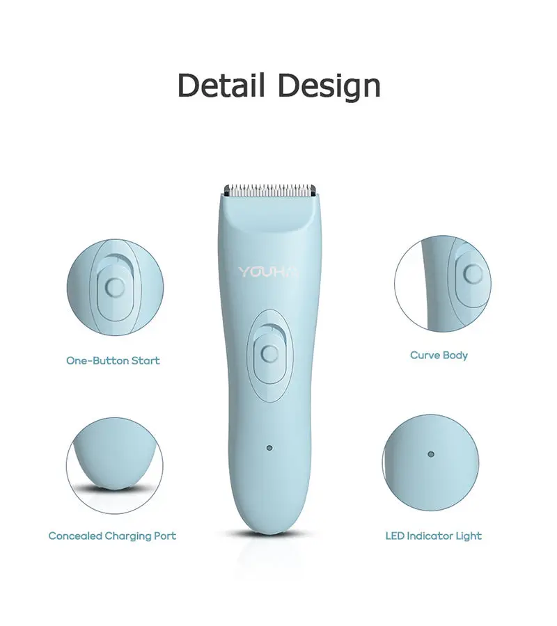 Manufacture Rechargeable Professional Electric Waterproof hair clipper blade baby Trimmer For Kids