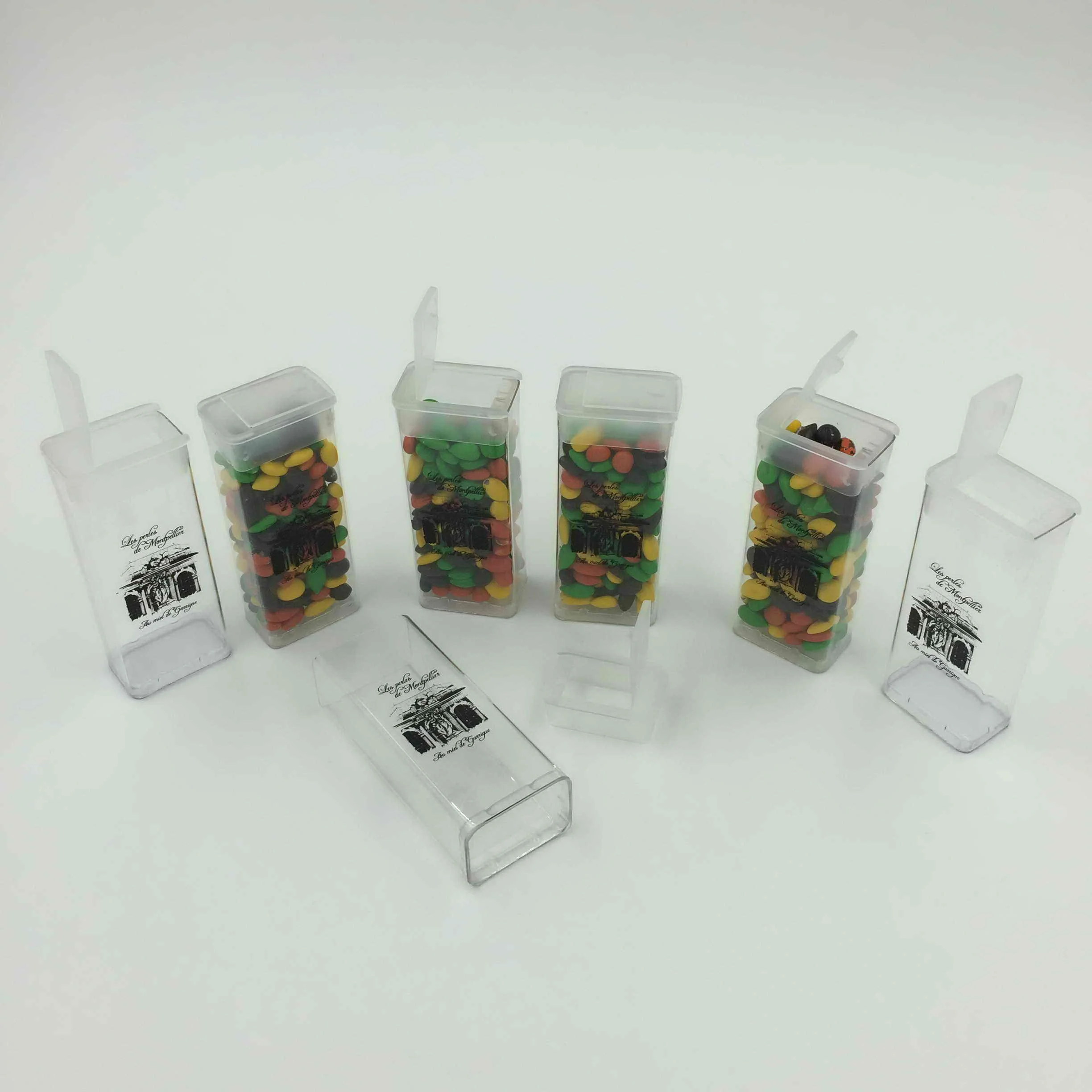 2024 pop Clear Candy Container With Flip Top