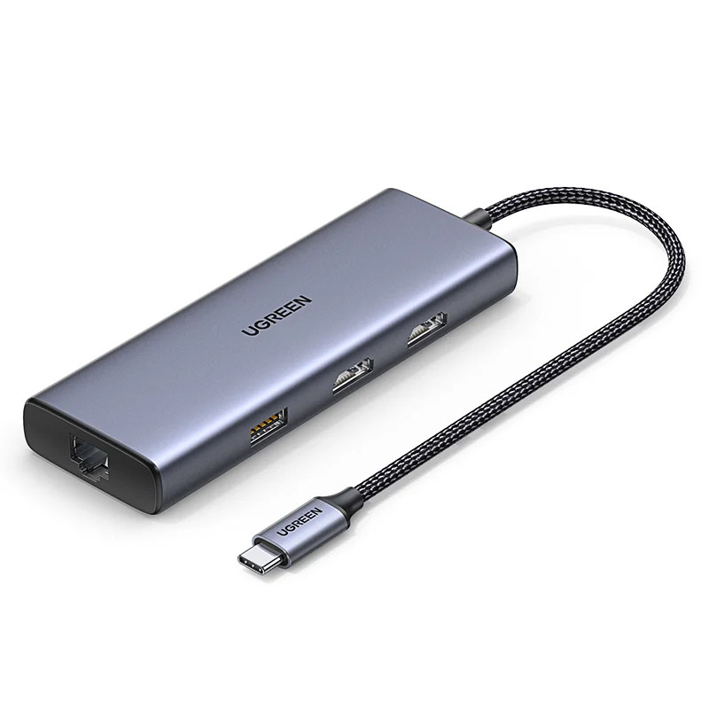 USB-концентратор с 4k/HDMI ,9 в 1 USB C для Ethernet-адаптера, док-станция USB-A 3,0 5 Гбит/с, зарядка PD 60 Вт, считыватель карт SD