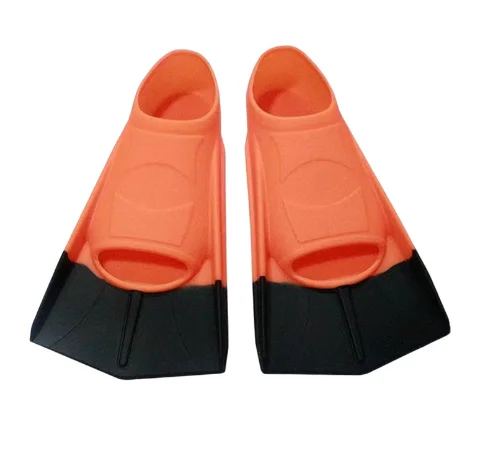 Manufacturer price Full Foot Swim Fins Diving Snorkeling Flippers Short Blade Silicone Swimming Fins with two-tone
