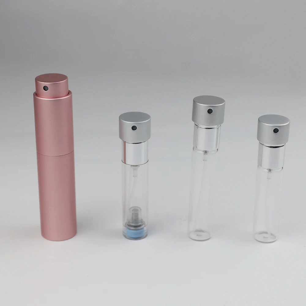 Mini Travel 5ml 8ml 10ml Twist Up PCTA Inner Bottle Bottom Refillable Perfume Fragrance Atomizer
