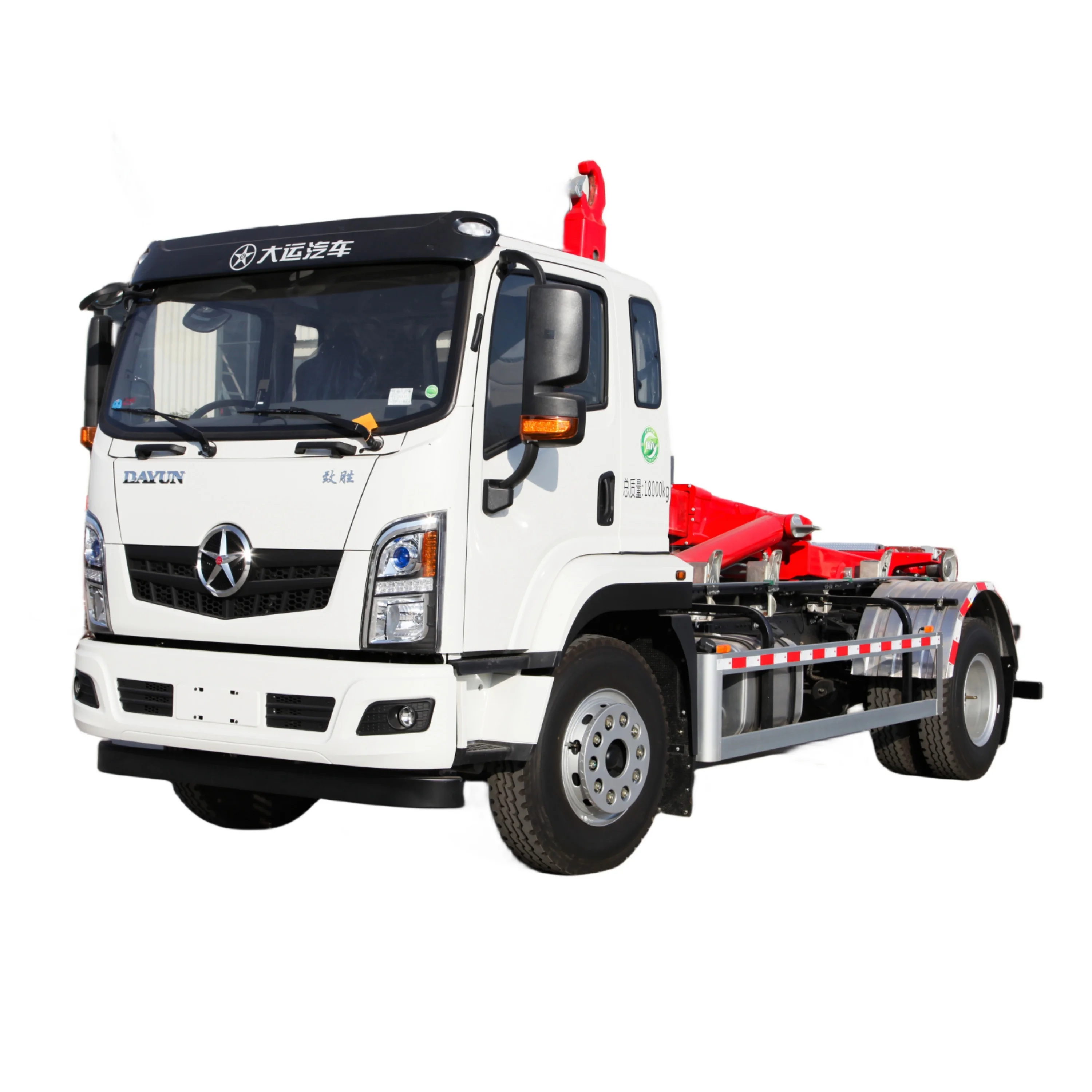 Dayun 9tons Hook arm garbage truck 10 tons Hydraulic Arm Hook Lift Garbage Truck 12tons Roll-off Hook Lifting Garbage Truck