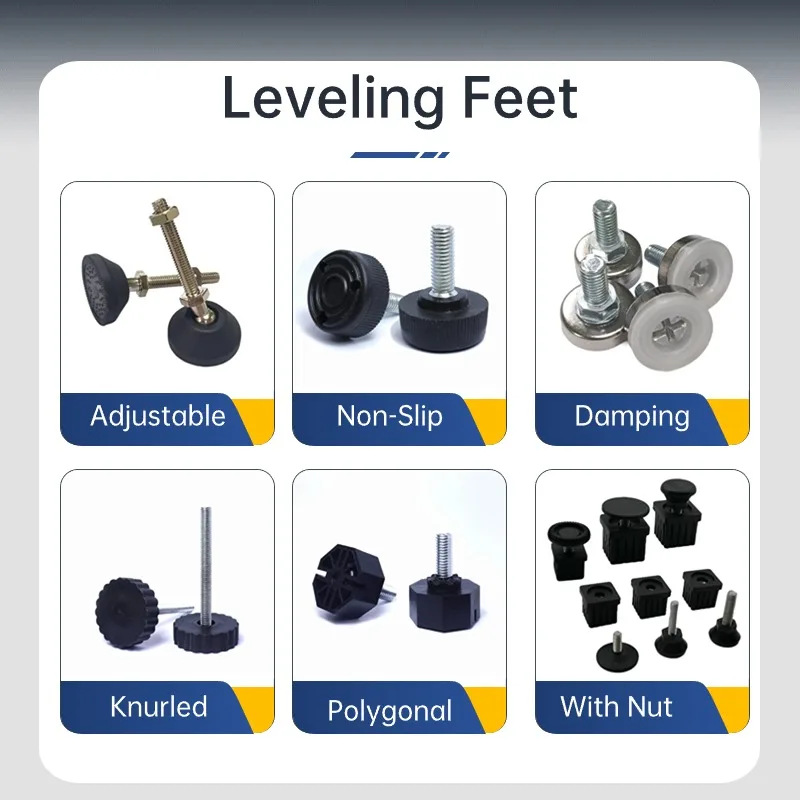 Large Stock Furniture Adjustable Industrial Rubber Foot Levelers Level Pad For Adjustable Table Legs