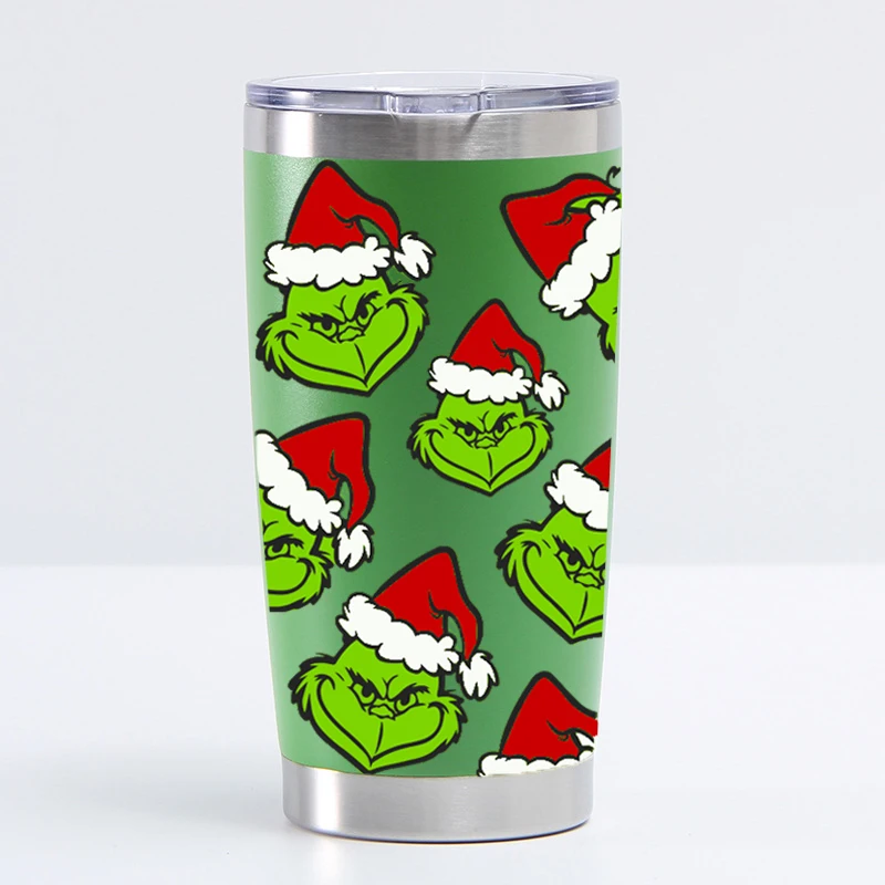 Christmas  gift mug tumbler cups vacuum insulated double wall 20oz wine beer coffee tumbler stainless steel Christmas gifts mug