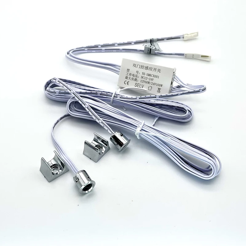 Smart Sensor Switch 12V 24VDC White Silver Door Human Motion Touch Light On Off Automatically For Cabinet Wardrobe Display Shelf