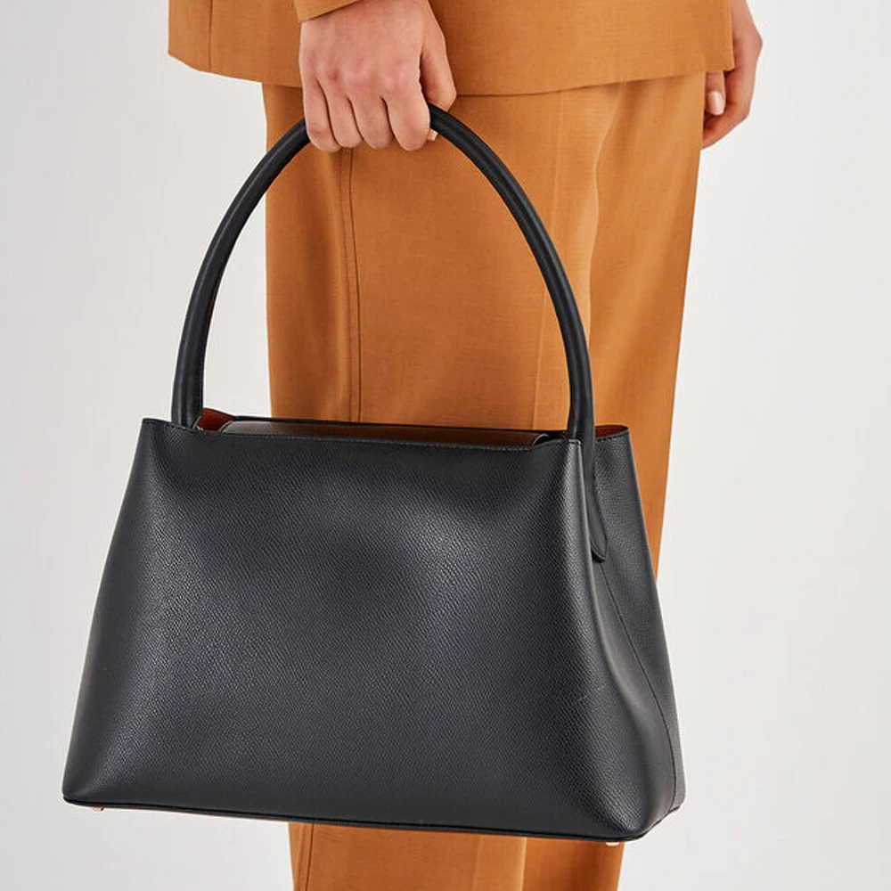 Cheap Factory Price Design Logo Large Storage 100% Genuine Leather Shoulder  Handbag For Women