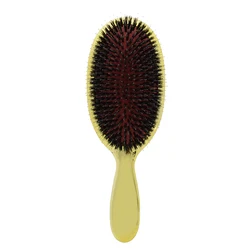 Large Flat Hairdressing Anti Static Massage Detangling Plastic Handle Nylon Boar Bristles Hair Paddle Brush