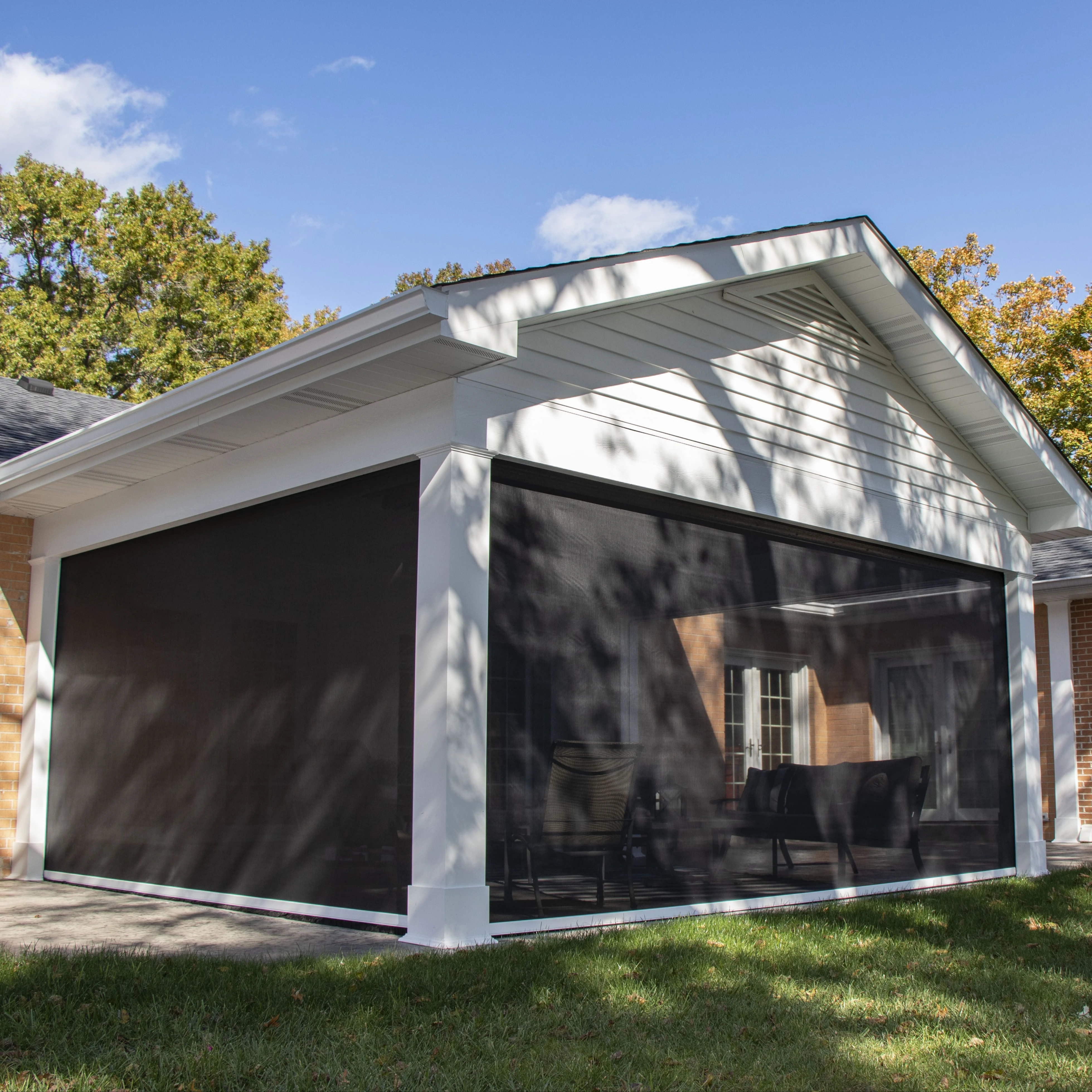 Wholesale  Modern Design Outdoor Roller Blinds Electric Zip Track Aluminum Shade for Skylight Horizontal Blinds