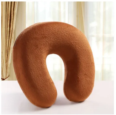 CUSTOM LOGO Office Nap Car Pillows U Shaped Foam Particles Pillows Travel U Shape Memory Pillows for Neck