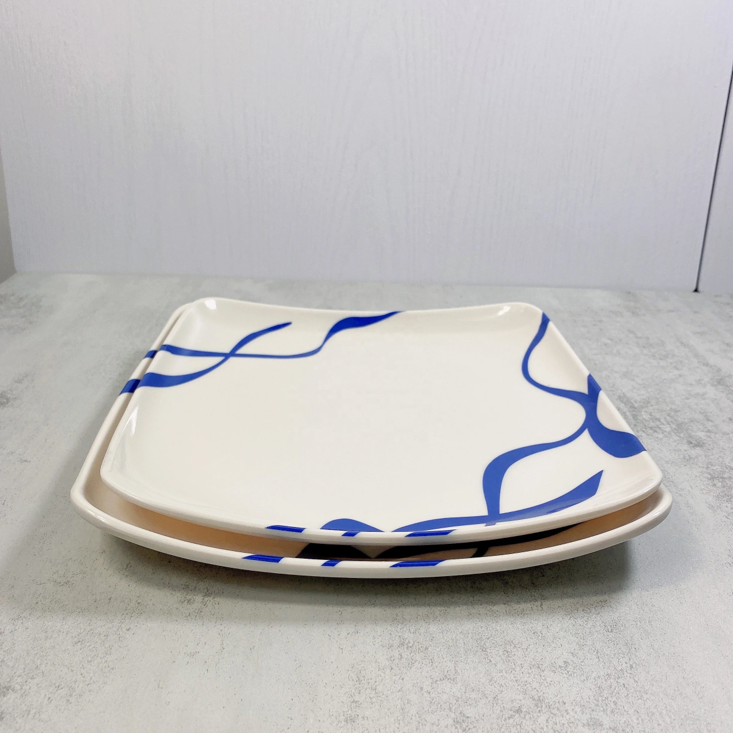 Wholesale  unbreakable customized melamine square food plates dish