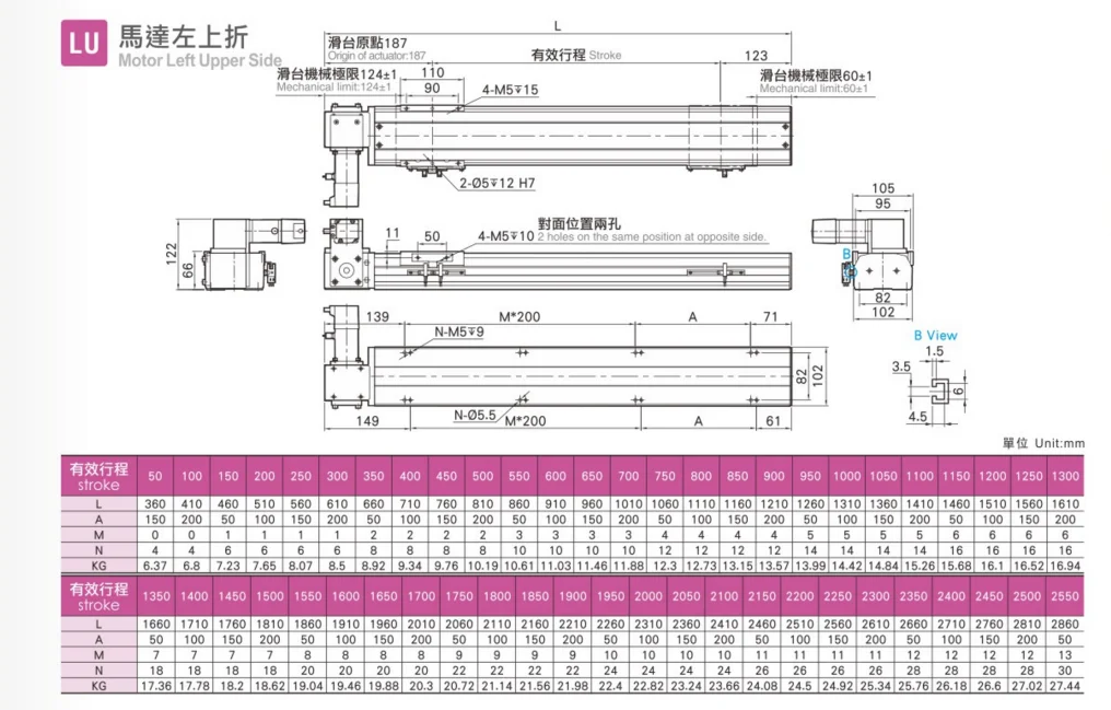 electric actuator module AT1002P single axis multi axis ball screw belt drive high precision linear aluminium guide module