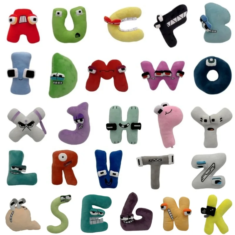 OEM in Stock Peluches De Alphabet Lore Soft Stuffed Plush Letter Alphabet Toy Pillow for Children