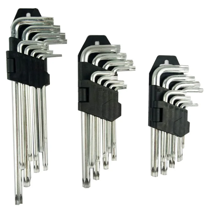 
Carbon steel galvanized hexagon wrench 9PC plain ball head box spanner set 