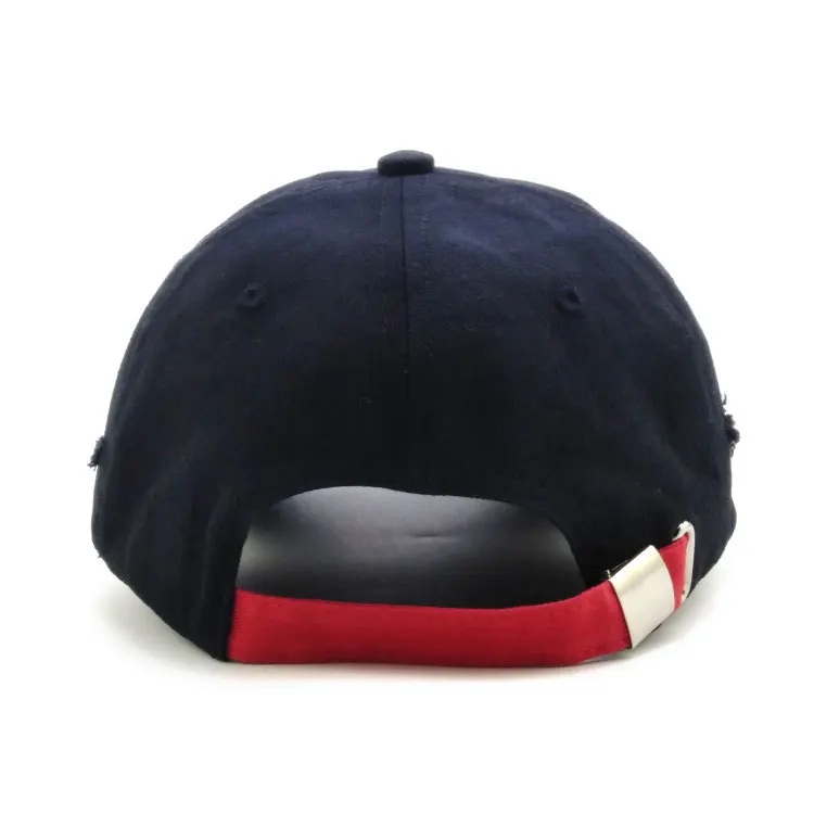 Custom Unstructured Plain Distressed Washed Denim Dad Hat and Cap