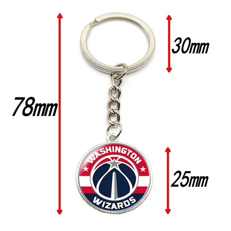 Custom Metal NBA Basketball Keychain Sports Souvenir Key Ring Promotional Gift Key Chain