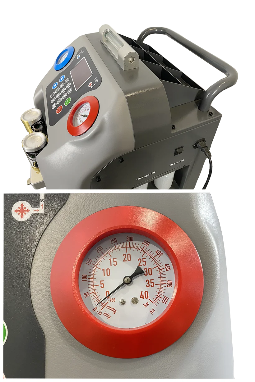 AC-70 refrigerant recycle and filling machine with Internal pipe cleaning and Small tank filling