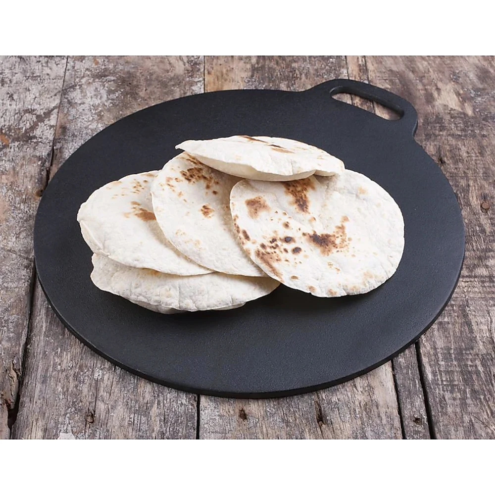 Cookercool Kitchen Pancake Pre Seasoned Cast Iron Pizza Pan Crepe Dosa Roti Tawa Budare Grill Fry Pan