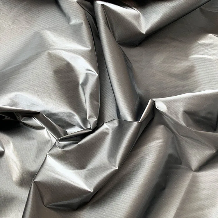
china manufacturers nylon fabric metallic simple sense fabric for down jacket 