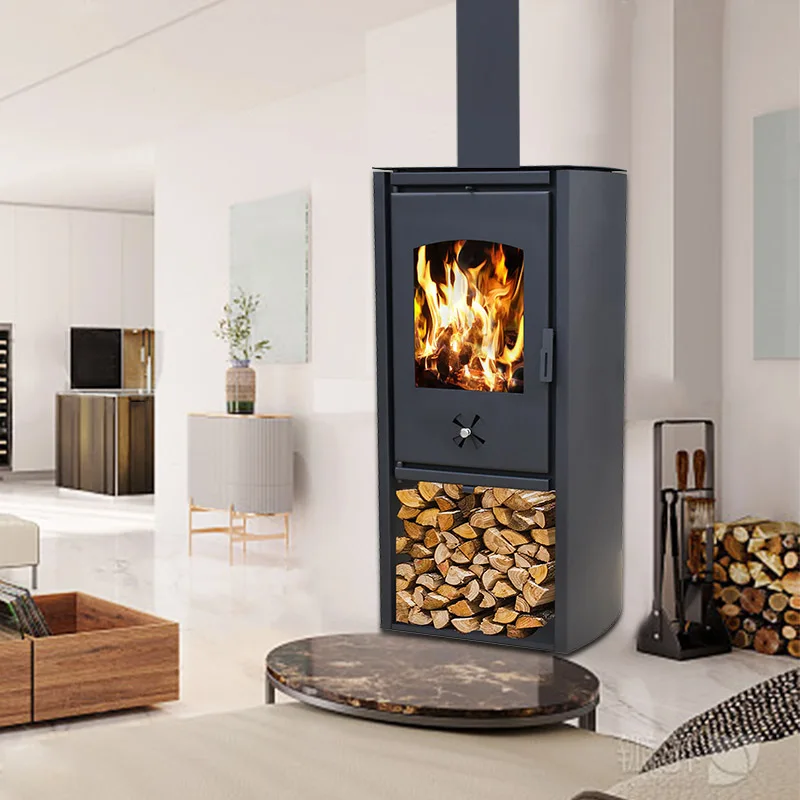 Modern freestanding real fire firewood fireplace widely used wood burning stoves for room heating