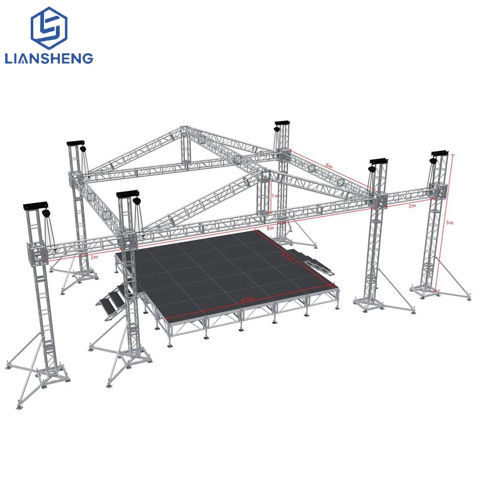 Cheap Price Square Shape 4*4ft Outdoor Concert Music Festival Stage