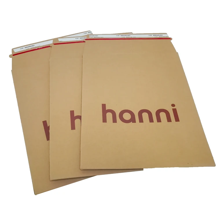 Kraft Rigid with Self Adhesive Non Bendable Sturdy Comic Flash Chipboard Cardboard Rigid Envelope Mailer