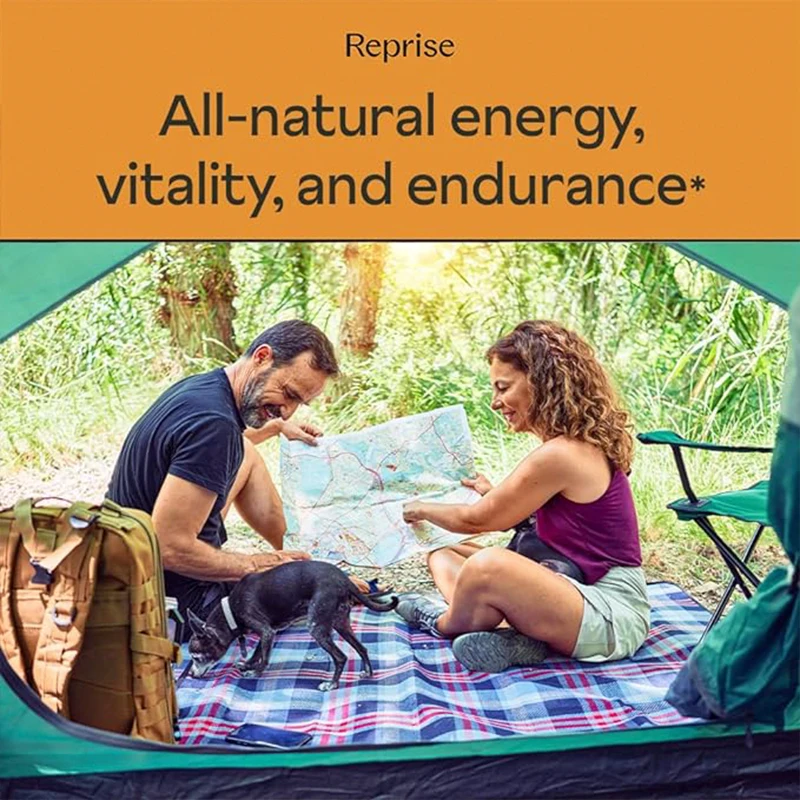 Herbal Energy Boost Gummies  All Natural with American Ginseng Korean Panax Ginseng Goji Extract Supports Mood Brain Focus Vegan